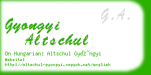gyongyi altschul business card